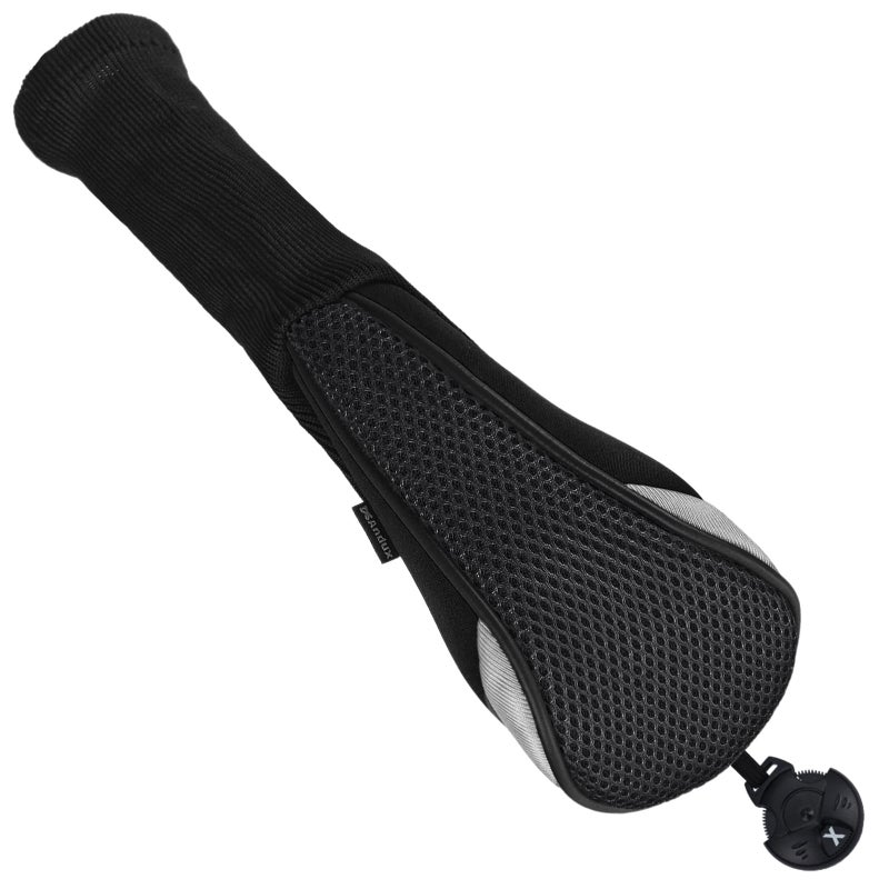 Andux 4pcs/Pack Long Neck Golf Hybrid Club Head Covers Dial No. Tag CTMT-02 Black - Image 3
